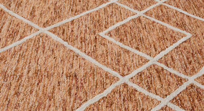 Orange Wool Vista 5X8 Feet Hand-Tufted Rug Carpet (Orange, 8 x 10 Feet Carpet Size) by Urban Ladder - - 