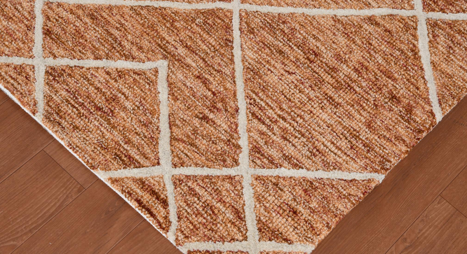 Orange Wool Vista 5X8 Feet Hand-Tufted Rug Carpet (Orange, 8 x 10 Feet Carpet Size) by Urban Ladder - - 