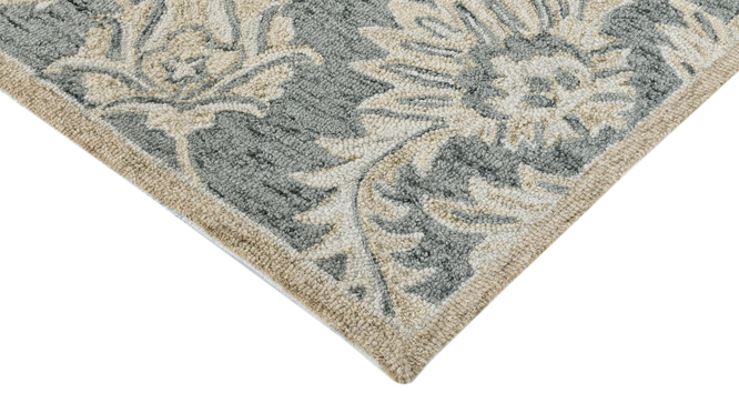 Gray Wool Romania  4X6  Feet Hand-Tufted Rug Carpet (Grey, 4 x 6 Feet Carpet Size) by Urban Ladder - - 