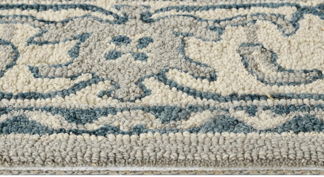 GREY Wool Romania  4X6  Feet Hand-Tufted Rug Carpet (Grey, 8 x 10 Feet Carpet Size) by Urban Ladder - - 