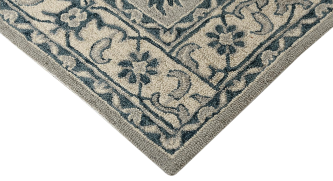 GREY Wool Romania  4X6  Feet Hand-Tufted Rug Carpet (Grey, 8 x 10 Feet Carpet Size) by Urban Ladder - - 