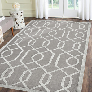 Carpets And Rugs In Goa Design Konya Medium Grey Wool 4 X 6 Feet Carpet