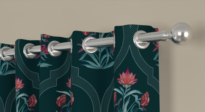 Oleara Door Curtain (Green) by Urban Ladder - Front View Design 1 - 903338
