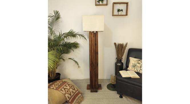 Palisade Beige Jute Floor Lamp with Beige Jute Base (Brown) by Urban Ladder - - 