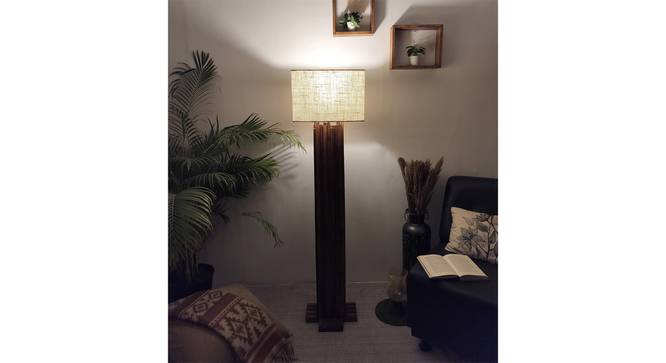 Palisade Beige Jute Floor Lamp with Beige Jute Base (Brown) by Urban Ladder - - 
