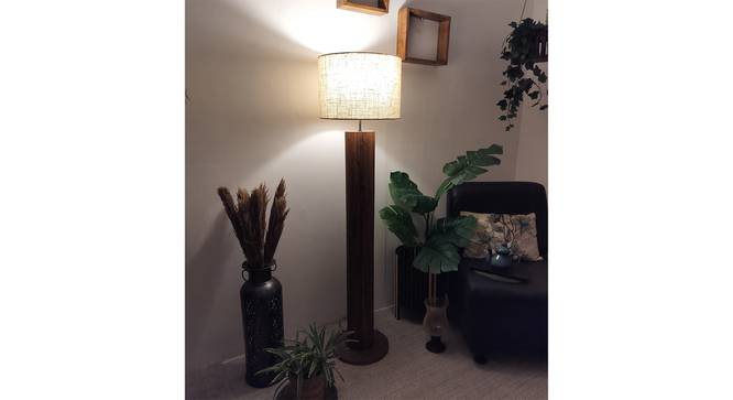 Cedar Beige Jute Floor Lamp with Beige Jute Base (Brown) by Urban Ladder - - 