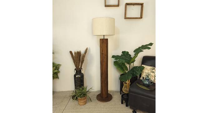 Cedar Beige Jute Floor Lamp with Beige Jute Base (Brown) by Urban Ladder - - 