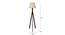 Triune Beige Jute Floor Lamp with Beige Jute Base (Brown) by Urban Ladder - - 