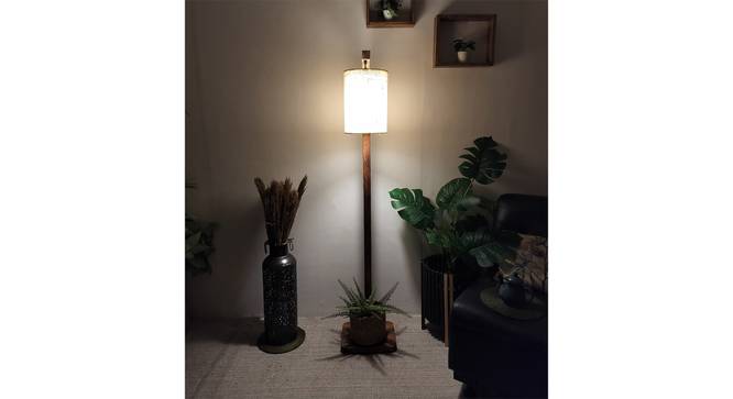 Elementary Beige Jute Floor Lamp with Beige Jute Base (Brown) by Urban Ladder - - 
