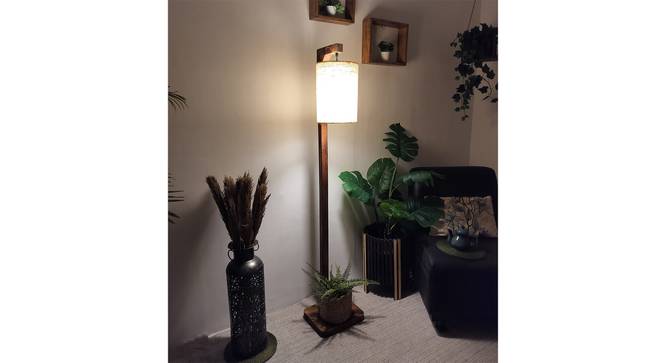 Elementary Beige Jute Floor Lamp with Beige Jute Base (Brown) by Urban Ladder - - 