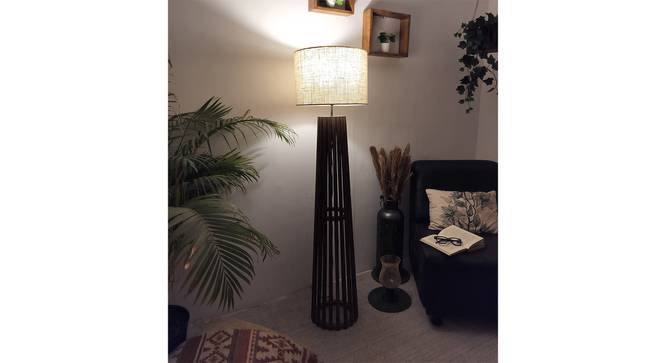 Boho Beige Jute Floor Lamp with Beige Jute Base (Brown) by Urban Ladder - - 
