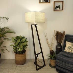 Angular Beige Jute Floor Lamp with Beige Jute Base-image-15