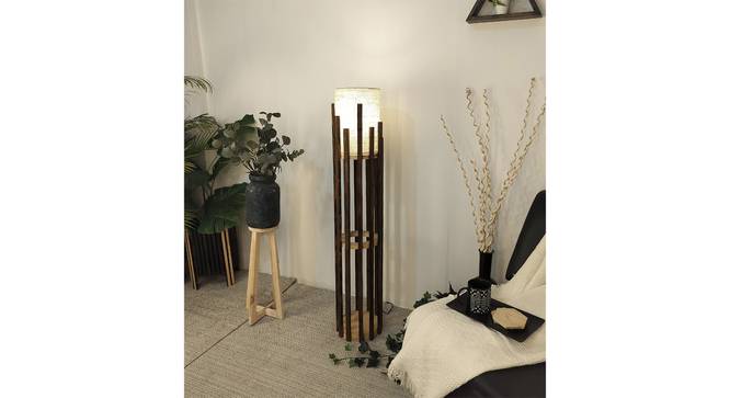 Bastian Beige Jute Floor Lamp with Beige Jute Base (Brown) by Urban Ladder - - 
