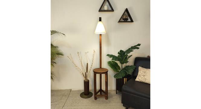 Accent Beige Jute Floor Lamp with Beige Jute Base (Brown) by Urban Ladder - - 