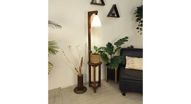 Accent Beige Jute Floor Lamp with Beige Jute Base (Brown) by Urban Ladder - - 