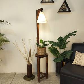 Accent Beige Jute Floor Lamp with Beige Jute Base