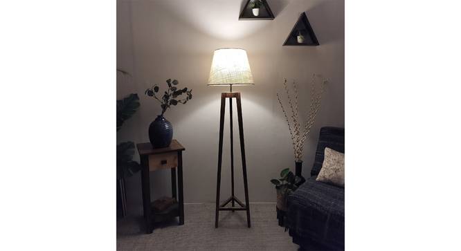 Adrienne Beige Jute Floor Lamp with Beige Jute Base (Brown) by Urban Ladder - - 