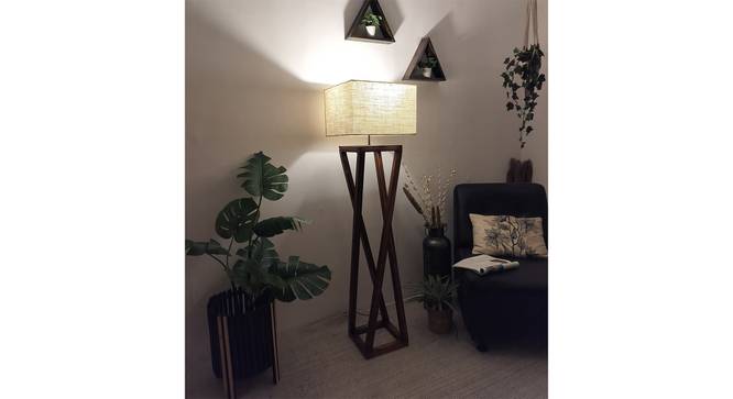 Remy Beige Jute Floor Lamp with Beige Jute Base (Brown) by Urban Ladder - - 