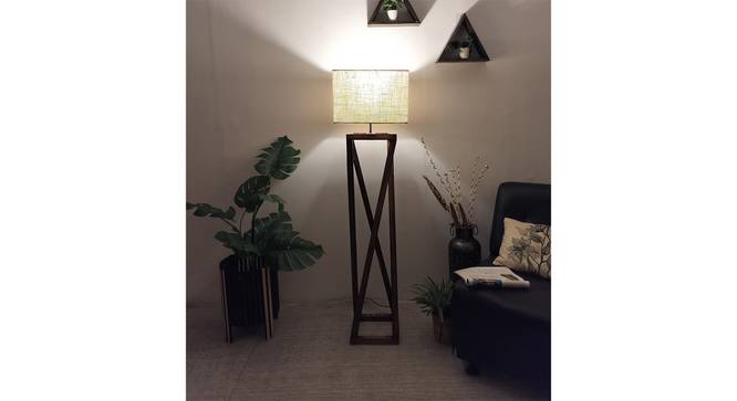 Remy Beige Jute Floor Lamp with Beige Jute Base (Brown) by Urban Ladder - - 