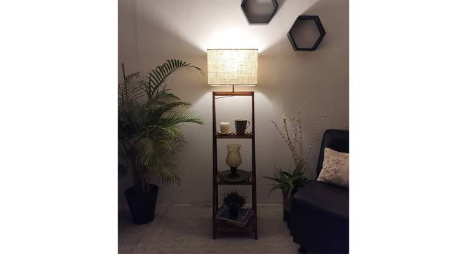 Raphael Beige Jute Floor Lamp with Beige Jute Base (Brown) by Urban Ladder - - 