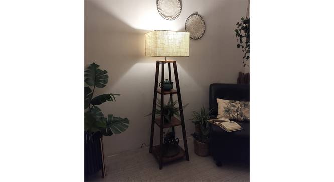 Charlotte Beige Jute Floor Lamp with Beige Jute Base (Brown) by Urban Ladder - - 