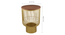 crossword Side Table (Gold Epl Finish) by Urban Ladder - - 