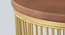 crossword Side Table (Gold Epl Finish) by Urban Ladder - Dimension - 904665