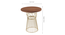 andes Side Table (Gold Epl Finish) by Urban Ladder - Dimension - 904667