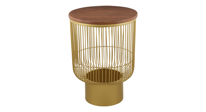 crossword Side Table (Gold Epl Finish) by Urban Ladder - - 