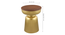 fin Side Table (Gold Epl Finish) by Urban Ladder - Dimension - 904705