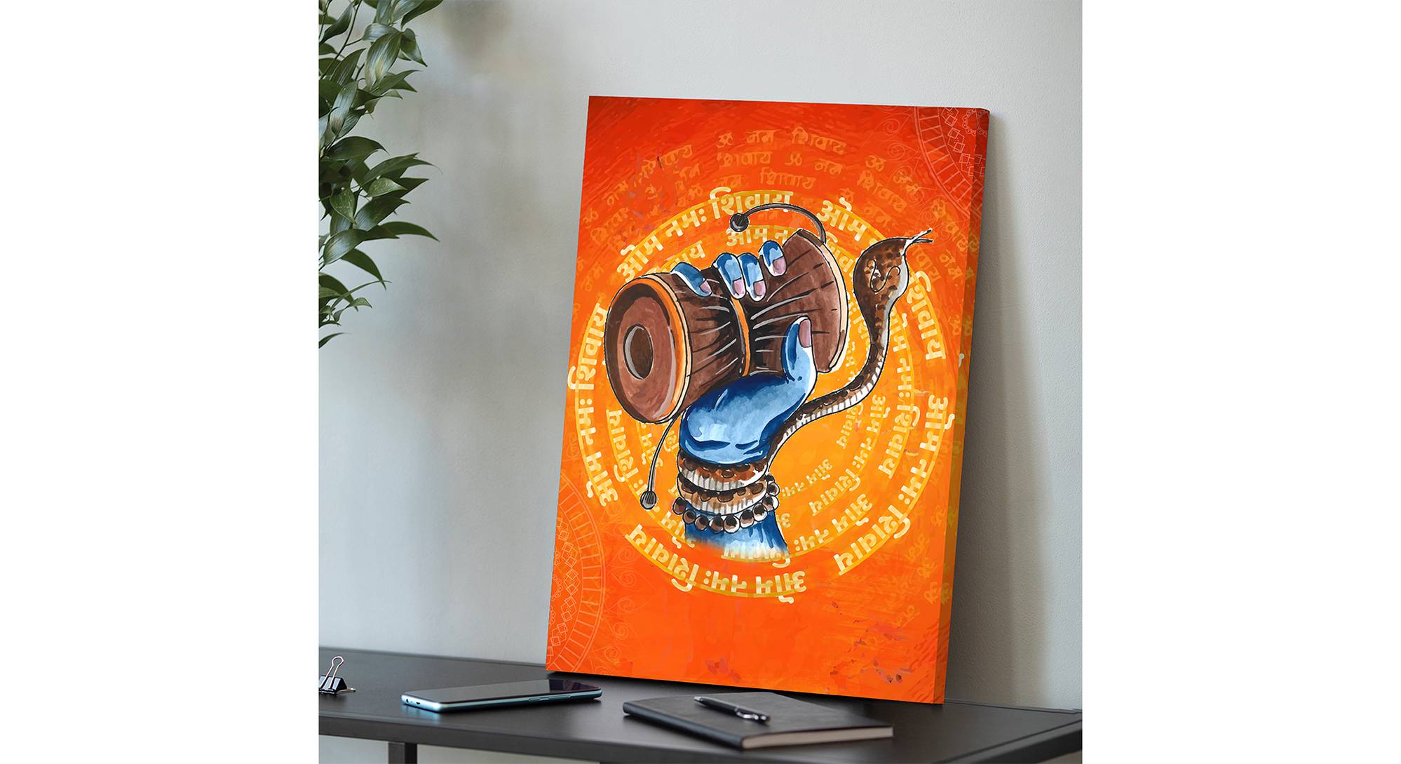 Satpura Red Fabric Wall Art Urban Ladder