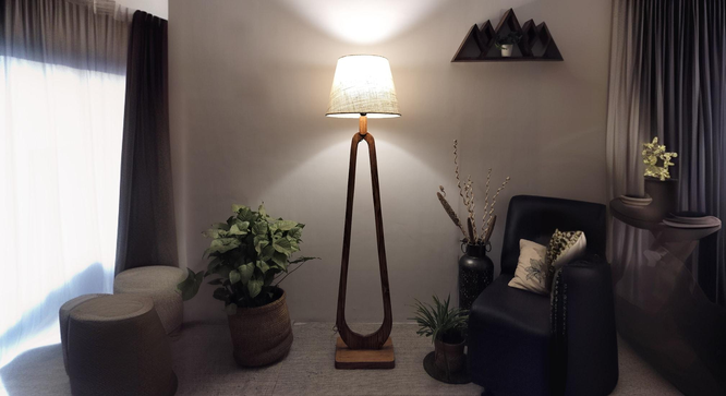 Cavern  Floor Lamp (Beige) by Urban Ladder - Front View Design 1 - 906806