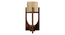 Solitaire Wooden Table Lamp with Brown Base  White Fabric Lampshade (Brown) by Urban Ladder - Design 1 Image 2 - 906907