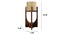 Solitaire Wooden Table Lamp with Brown Base  White Fabric Lampshade (Brown) by Urban Ladder - Ground View Design 1 - 906910