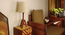 Troika Wooden Table Lamp with Brown  Base and Premium White Fabric Lampshade (Brown) by Urban Ladder - Ground View Design 1 - 906920