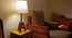 Troika Wooden Table Lamp with Brown  Base and Premium White Fabric Lampshade (Brown) by Urban Ladder - Ground View Design 1 - 906929