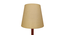 Troika Wooden Table Lamp with Brown  Base and Premium White Fabric Lampshade (Brown) by Urban Ladder - Ground View Design 1 - 906934