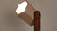 Hexspot Brown  Wooden Table Lamp with Beige Wooden Lampshade (Brown) by Urban Ladder - Ground View Design 1 - 906973