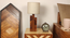 Skyline Brown Wooden Table Lamp with Yellow Printed Fabric Lampshade (Brown) by Urban Ladder - Ground View Design 1 - 907050