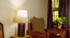 Ventus Brown  Wooden Table Lamp with Yellow Printed Fabric Lampshade (Brown) by Urban Ladder - Rear View Design 1 - 907069