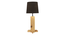 Rocket  Beige Wooden Table Lamp with Black Fabric Lampshade (Brown) by Urban Ladder - Ground View Design 1 - 907105