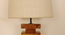 Libra Brown Wooden Table Lamp with White Fabric Lampshade (Brown) by Urban Ladder - Design 1 Dimension - 907172