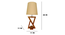 Chloe Brown Wooden Table Lamp with White Jute Lampshade (Brown) by Urban Ladder - Front View Design 1 - 907173