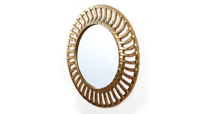 Gold Steel Wall Mirror (Gold) by Urban Ladder - - 