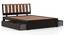 Cairo Solid Wood Storage Bed in Dual Tone Finish (Queen Bed Size, Drawer Storage Type, Dual Tone Finish) by Urban Ladder - - 
