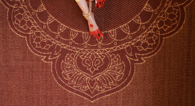 Kireedam carpet (Maroon, 9 x 6 Feet Carpet Size) by Urban Ladder - - 