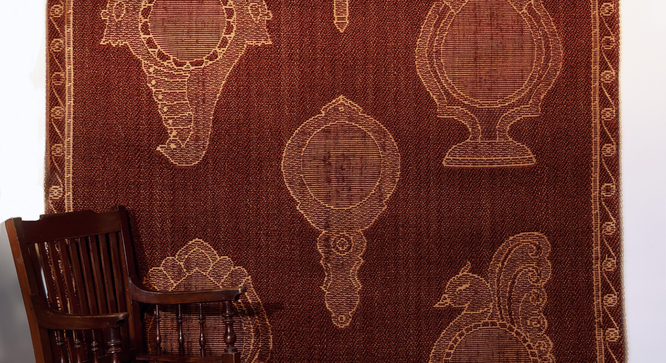 Rajaanganam carpet (Maroon, 9 x 6 Feet Carpet Size) by Urban Ladder - - 