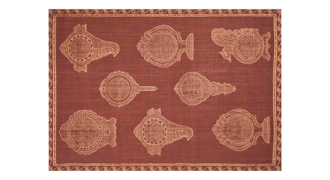 Rajaanganam carpet (Maroon, 9 x 6 Feet Carpet Size) by Urban Ladder - - 