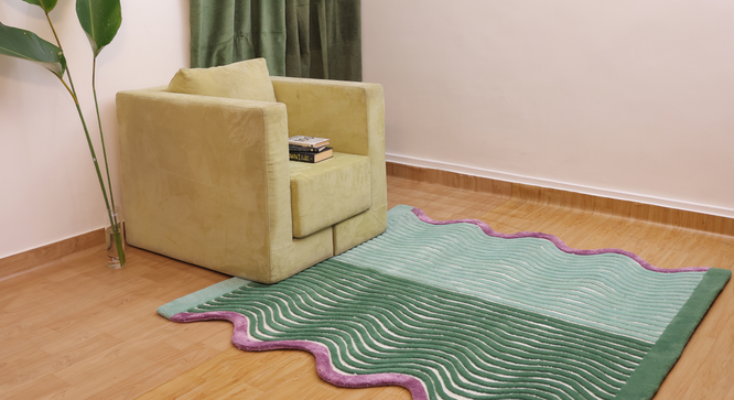 Onda carpet (Multi, 5 x 5 Feet Carpet Size) by Urban Ladder - - 
