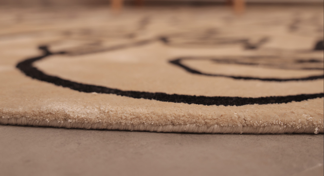 Circle Society carpet (White, 6 x 6 feet Carpet Size) by Urban Ladder - - 